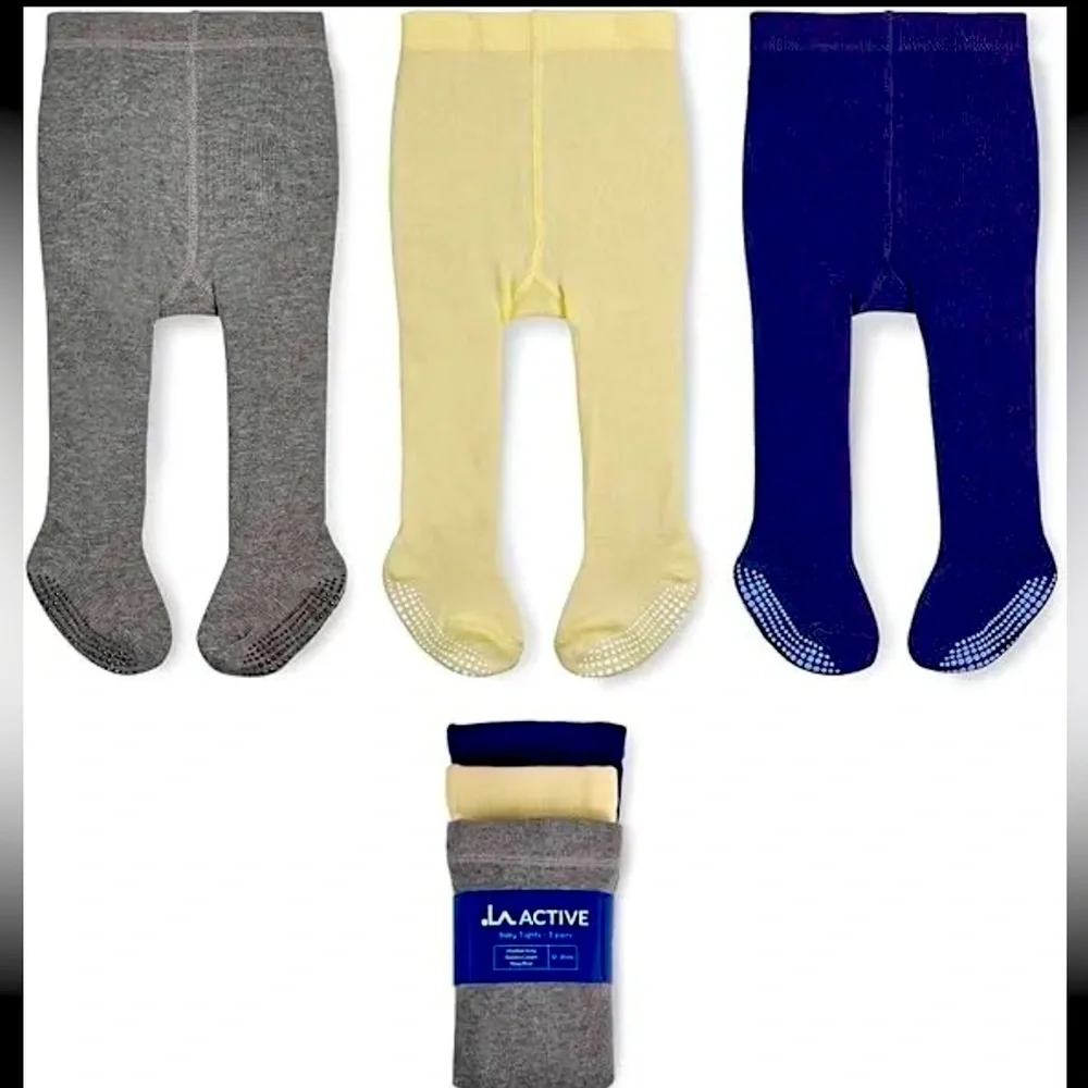 Baby Girls Tights - Cozy Warm Cotton Cable Knit Winter Tights - Non-Skid